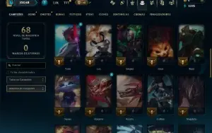 Unranked com 45 Champs e 3 Skins