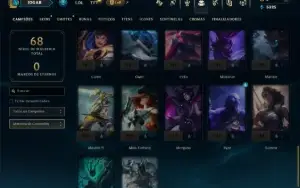 Unranked com 45 Champs e 3 Skins