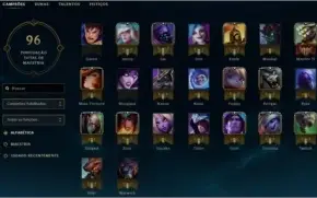CONTA GOLD V - 29 CAMPEÕES - 4 SKINS - MMR ALTO
