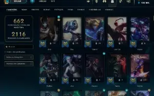 Conta League of Legends - 571 skins - Esmeralda 3 - lvl 603
