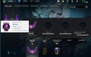 Conta Mestre com 24 Champs e 17 Fragmentos de skins