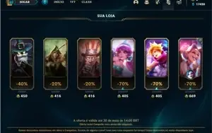 Conta Mestre com 24 Champs e 17 Fragmentos de skins