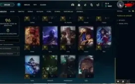 Conta lol prata 1 sem skins