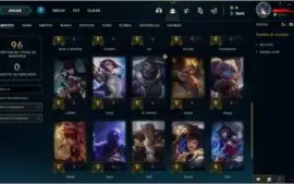 Conta lol prata 1 sem skins