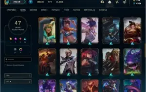 Conta Diamante 3 com 47 skins, 81 champs.