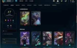 Conta Diamante 3 com 47 skins, 81 champs.