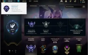 Conta Diamante 3 com 47 skins, 81 champs.