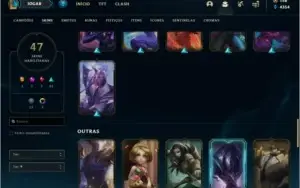Conta Diamante 3 com 47 skins, 81 champs.