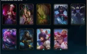 Conta Ouro V com 9 skins