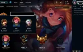 Conta Ouro V com 9 skins