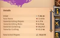 Conta Albion 2.43B Fama Sendo 1.7B PvP +60M prata em itens