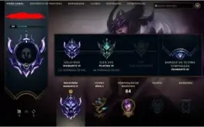 Conta League of Legends Diamond 4