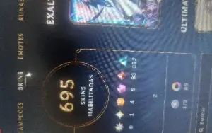 Vendo conta lol lvl 483 ex emerald 695 skins
