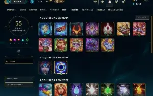 Unranked com 35 Champs e 6 Skins +5 Fragmentos