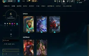 Unranked com 35 Champs e 6 Skins +5 Fragmentos