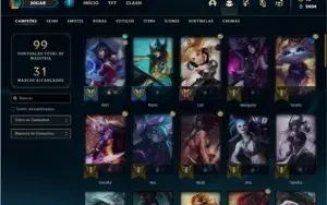 Conta prata 3 com 58 Champs e 33 Skins