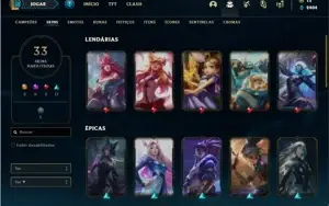 Conta prata 3 com 58 Champs e 33 Skins