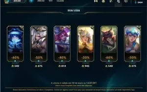 Conta prata 3 com 58 Champs e 33 Skins