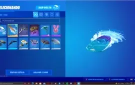 Conta Fortnite com passe, skins de verão e jogos resgatados