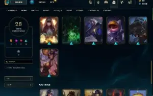 Conta LOL com Vayne Prestigio e Normal