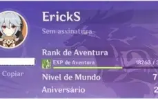 AR 52 | Diluc, Qiqi e Zhongli C1 perto do pity 76