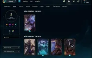 Conta de lol platina 1 com mmr de diamante