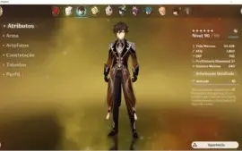 vendo conta do genshin ar55 com diversos personagens e armas