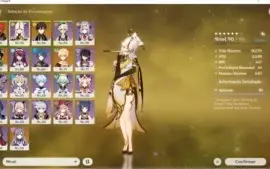 vendo conta do genshin ar55 com diversos personagens e armas