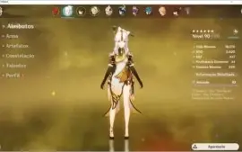 vendo conta do genshin ar55 com diversos personagens e armas