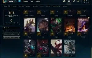 Conta ouro 4 com 44 Champs e 10 Skins