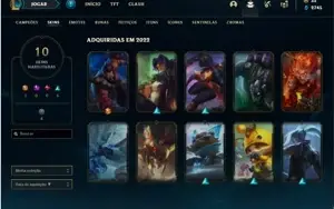 Conta ouro 4 com 44 Champs e 10 Skins
