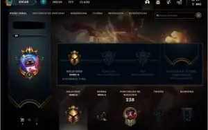 CONTA LOL OURO 2, 70 CHAMPIONS, 20 SKINS
