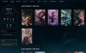 Conta lol mestre pk 500, main desde 2015, 231 skins, mmr bom