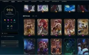 Conta com todas Skins da Loja - 924 SKINS