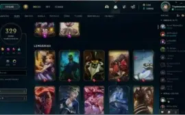 conta lol diamante 4 com 329 skins