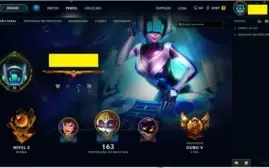 Conta League of Legends - OURO 5 - 49 Champions + 15 skins