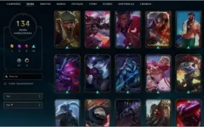 Conta de LOL - 134 Skins & Platina ll