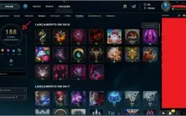 Conta LoL Platina Todos Campeões 146 SKINS