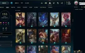 Conta LoL LVL 272 - Gold IV - Todos Campeões -  155 Skins