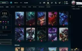 Conta LoL LVL 272 - Gold IV - Todos Campeões -  155 Skins