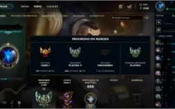 VENDO CONTA PLATINA 5 COM SKINS E TODOS CAMPEÕES.