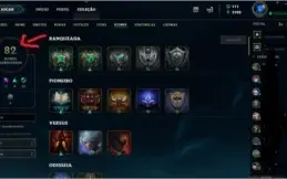 VENDO CONTA PLATINA 5 COM SKINS E TODOS CAMPEÕES.