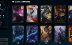 Ultimo elo:diamante 4, nível 85, 34 skins e 9 cromas!!
