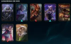Ultimo elo:diamante 4, nível 85, 34 skins e 9 cromas!!