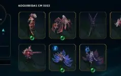 Ultimo elo:diamante 4, nível 85, 34 skins e 9 cromas!!