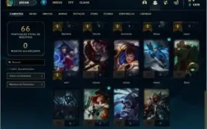 Conta platina 1 com 6 skins e 29 champs + Honra 3