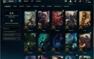 Conta platina 1 com 6 skins e 29 champs + Honra 3