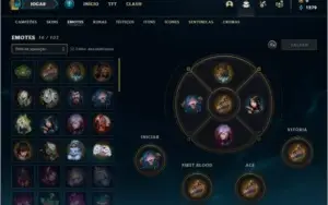 Conta platina 1 com 6 skins e 29 champs + Honra 3
