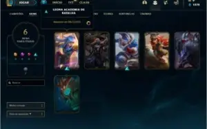 Conta platina 1 com 6 skins e 29 champs + Honra 3