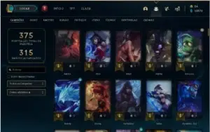 CONTA LEAGUE OF LEGENDS FULL